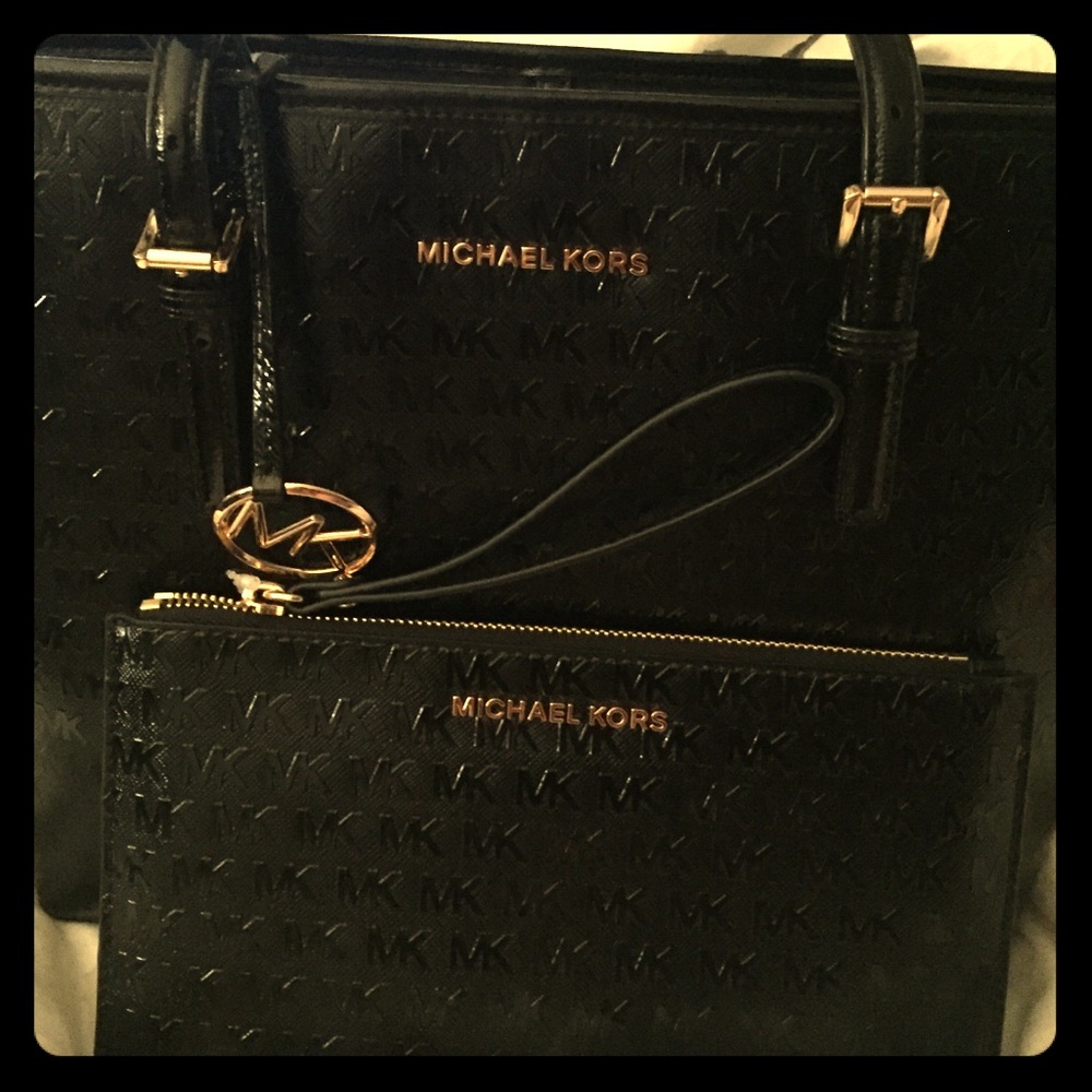 Michael Kors matching purse and wristlet/wallet